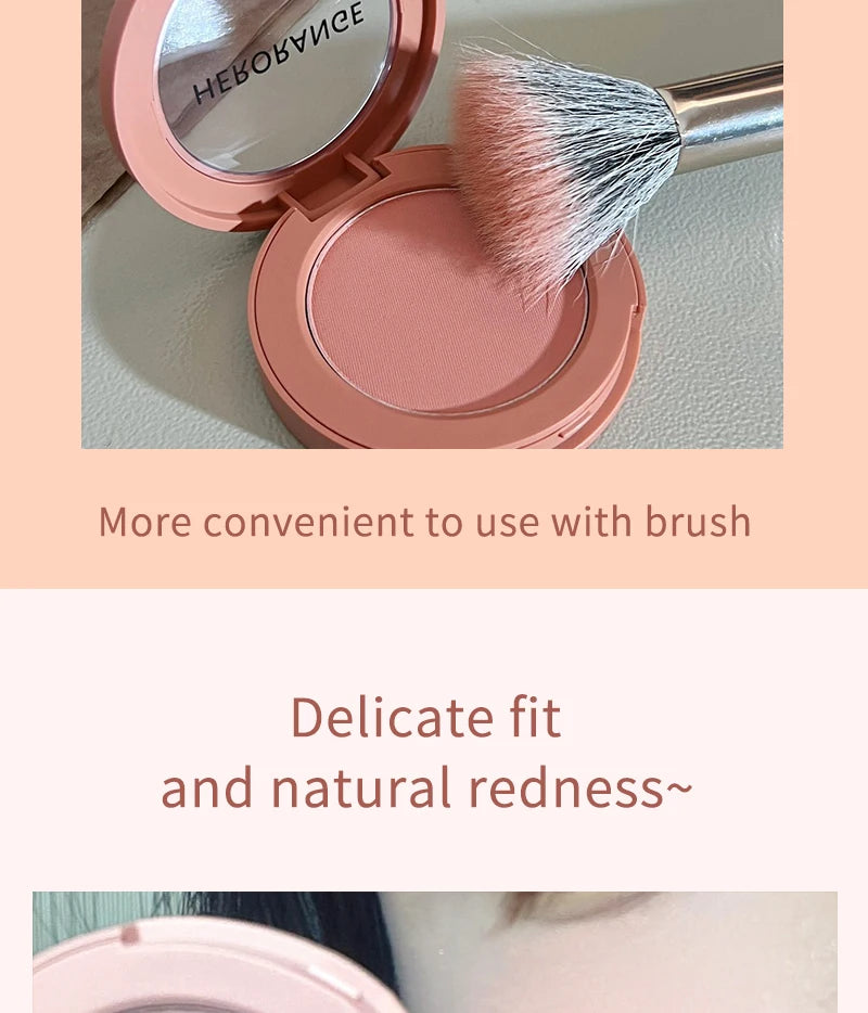 HERORANGE Creamy Blush Soft Matte Natural Color Long Lasting Daily Cheek Makeup For Women