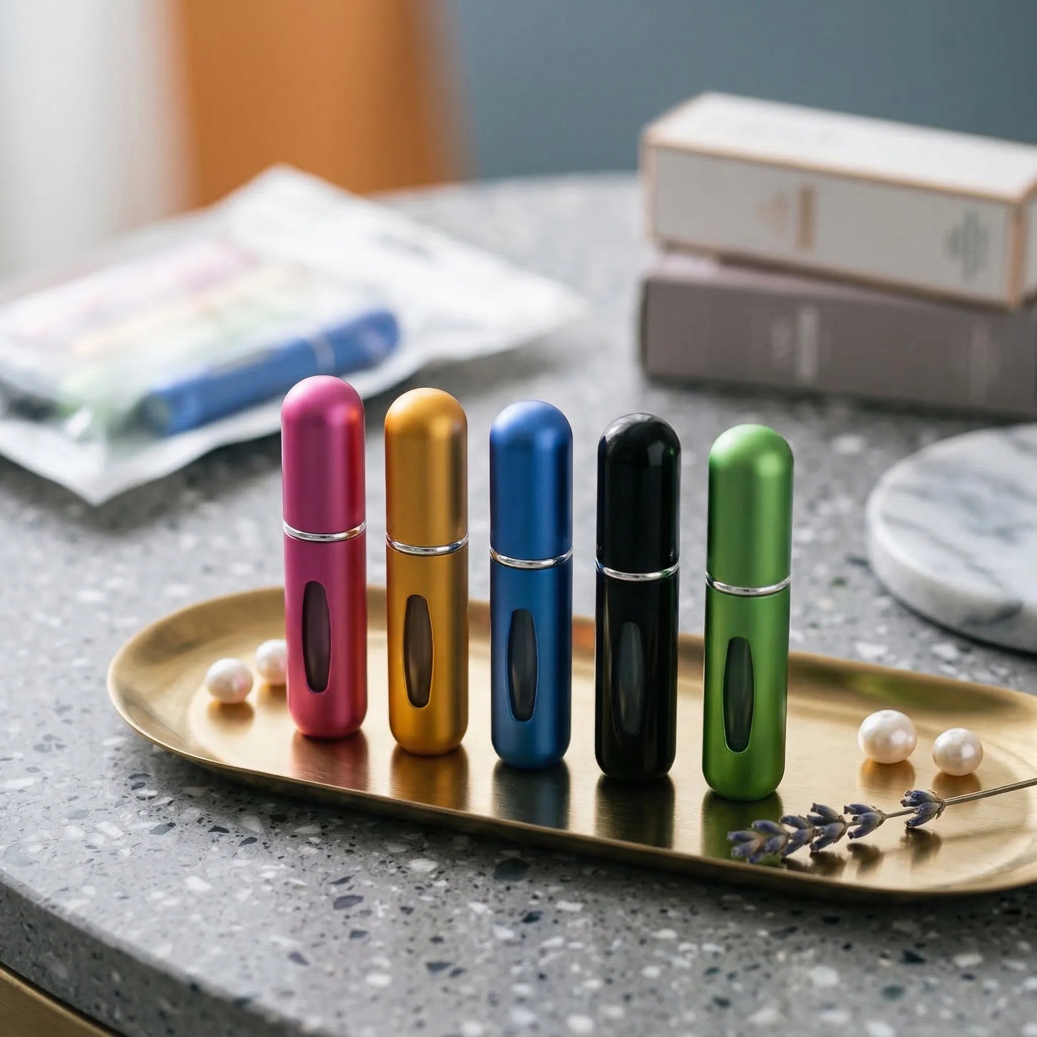 1/5Pcs Travel Perfume Bottle Refillable Portable Mini Atomizer Spray Refill Bottle Women Pocket Dispenser Cologne Sprayer 5ml