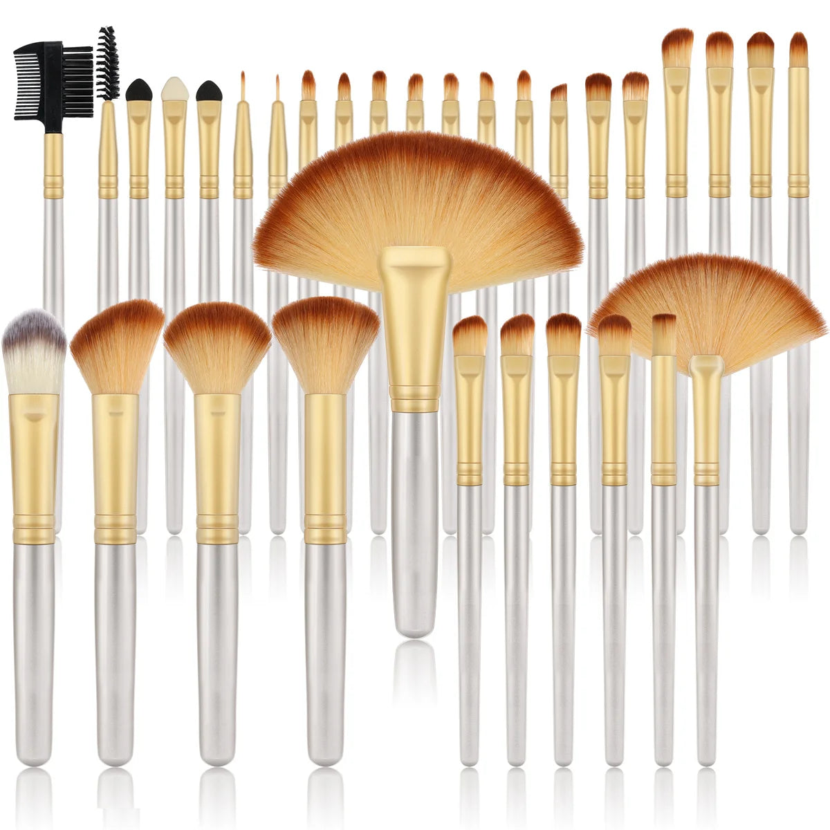 32Pc Makeup Brush Set Cosmetic Tools for Powder Eye Shadow Foundation Blush Blending Beauty Makeup Brush Kit for Makeup Starters