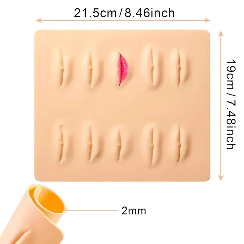 Lip Tattoo Practice Skin Microblading Supplies Silicone Practice Latex Skin Permanent Makeup Lips Tattoo Training Tool Beginner