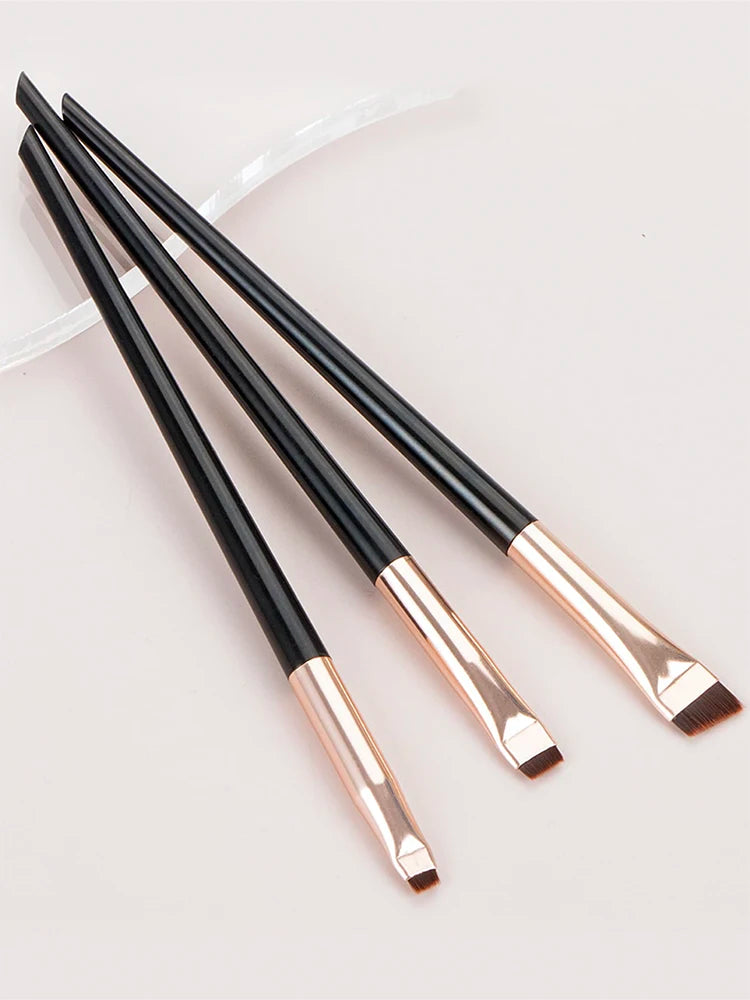 3pcs Makeup Brush Set, Blade Eyeliner Brush Fine Oblique Head Eyebrow Brush Outline Eyeliner Ultra-Thin Eye Shadow Brush Makeup