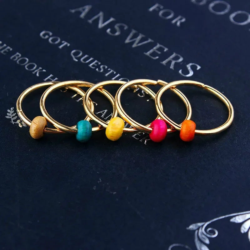 5-8Pcs Metal Hollow Out Hair Ring Accessories,Beads Hair Braid Rings Clips Dread Locks Hair Braiding Metal Cuffs Decoration Gold
