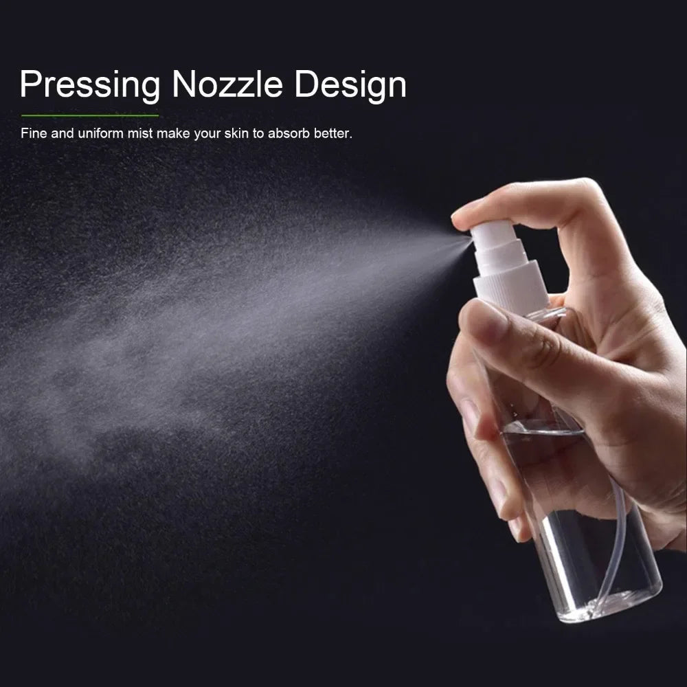 20PCS 10/20/30/50/60/100ML Refillable Clear Plastic Empty Mini Spray Container for Travel Cleaning Makeup Bottles Wholesale