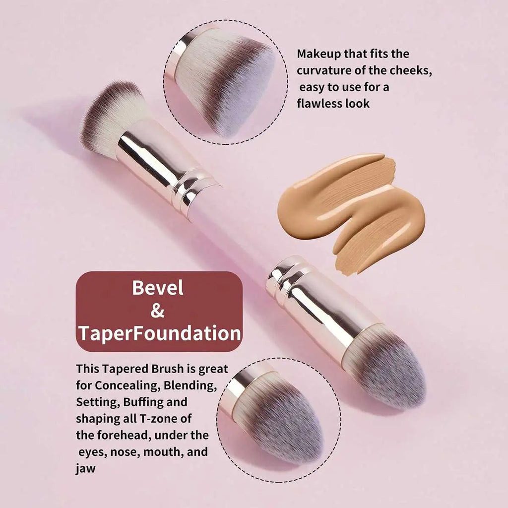 4pcs Basic Makeup Brushes Set With Box Dual-ended Foundations Powder Blush Details for Eyeshadow Brushes Beginner Travel