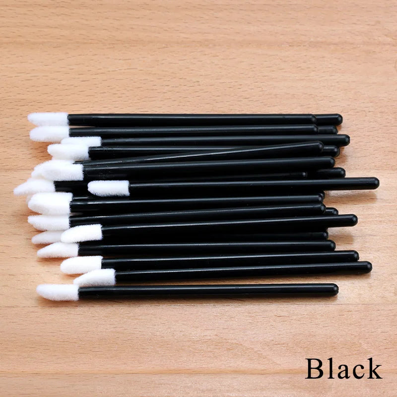 50Pcs Crystal Eyelashes Brushes Individual Lash Removing Cleaning Mascara Applicator Lip Brushes Makeup Eyelash Extension Tools