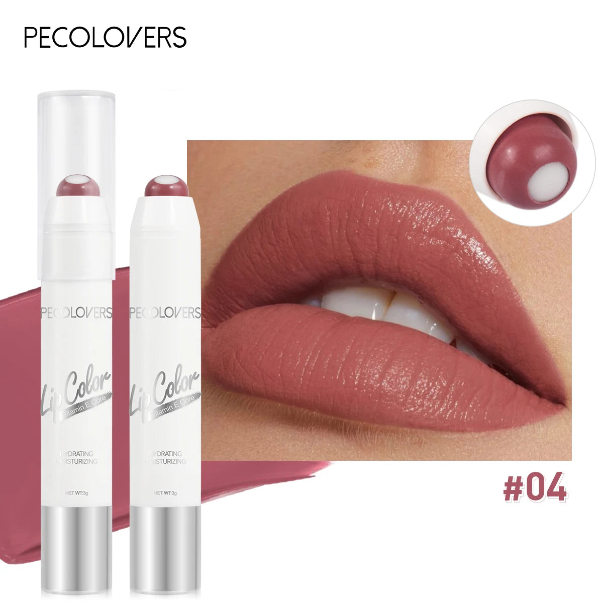 6 Colors Lipstick Pen Waterproof Red Lipstick Non-stick Cup Makeup Lip Liner Pen Cosmetics