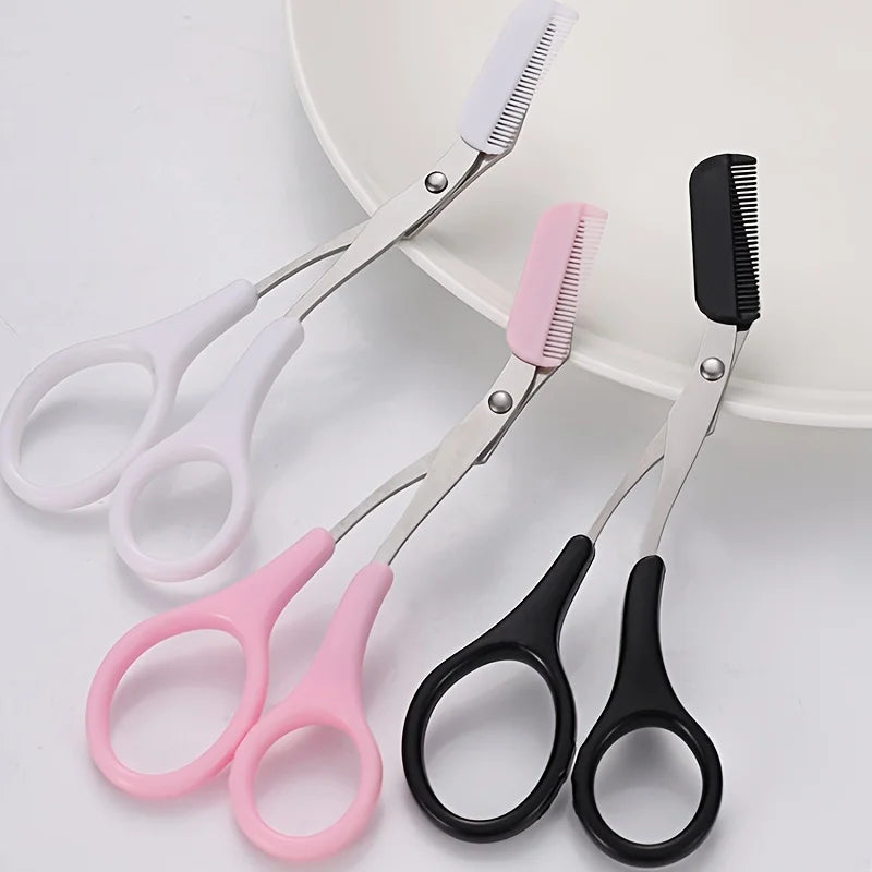 Stainless Steel Eyebrow Trimming Scissors With Comb, Safe Eyebrow Trimming Makeup Tool, Precise Creation Of Perfect Eyebrow Shap