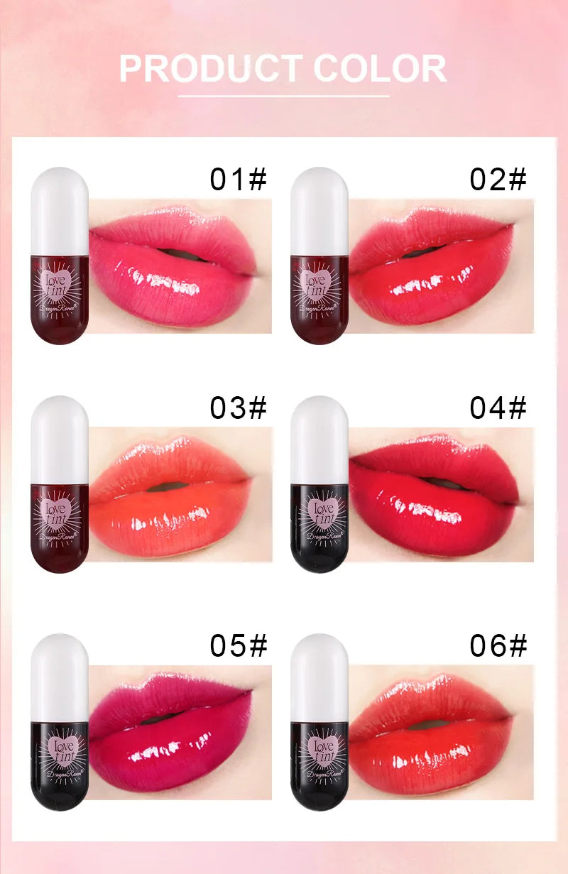 Lip Dye Liquid Lip Glaze Cute Waterproof Non-Stick Liquid Lipstick 6 Colors Available