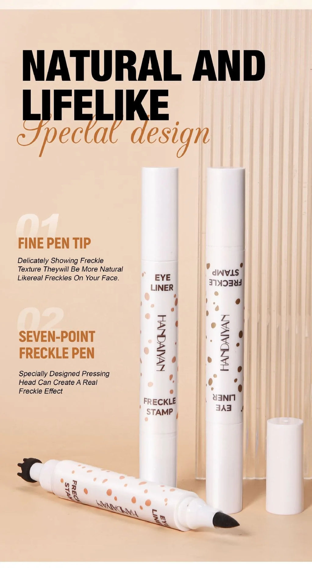 1PC Face Fake Freckles Pen Natural Waterproof Lifelike Fake Freckles Pen for Long Lasting Look Dot Spot Pen Makep Tool Cosmetic