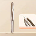 Stainless Steel Eyebrow Clips for Precision Beard and Mustache Trimming - Gentle on Light Beige, Round Head Tweezers with Design