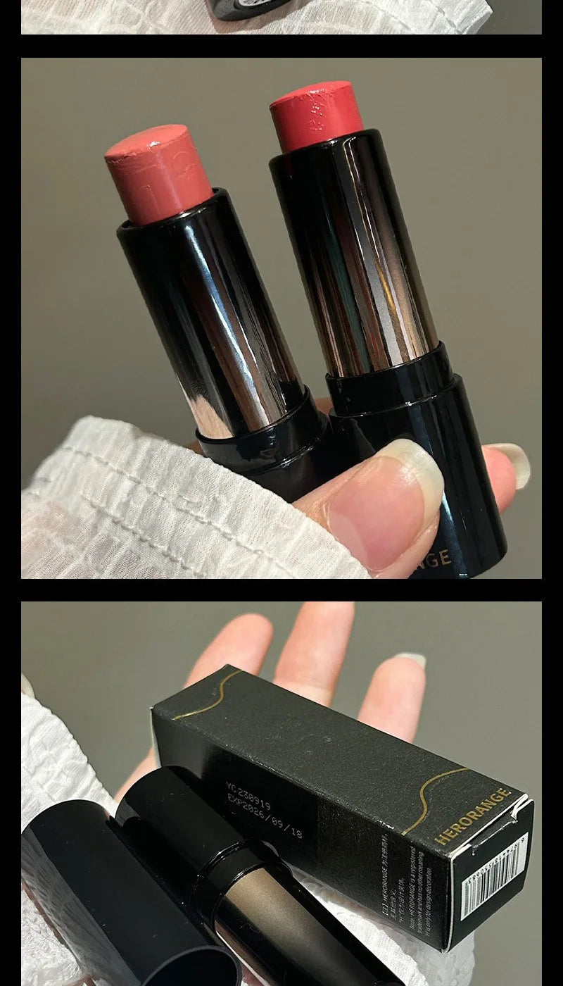 HERORANGE~ Low Saturation Light Lipstick Multi-purpose Stick Moisturizing White Natural Holding Mirror lipstick
