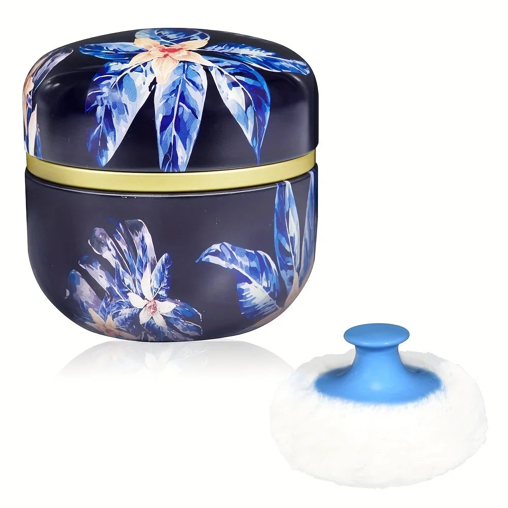 Makeup Puff and Powder Container for Body Dusting Powder Case with Puff fo Women Loose Powder Containers with Puff for Travel