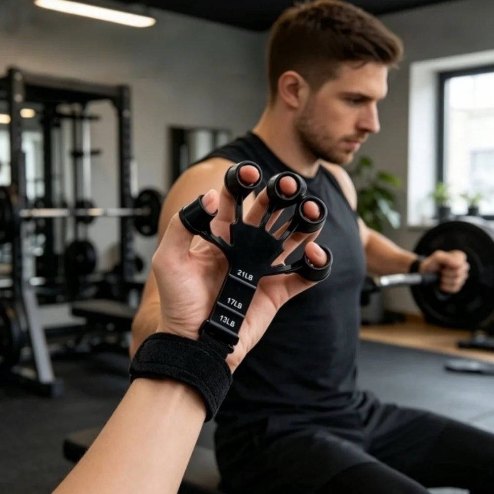 Hand Finger Flexibility Training Gear Portable Five-Prong Wrist Grip Exerciser for Daily Strength Workout