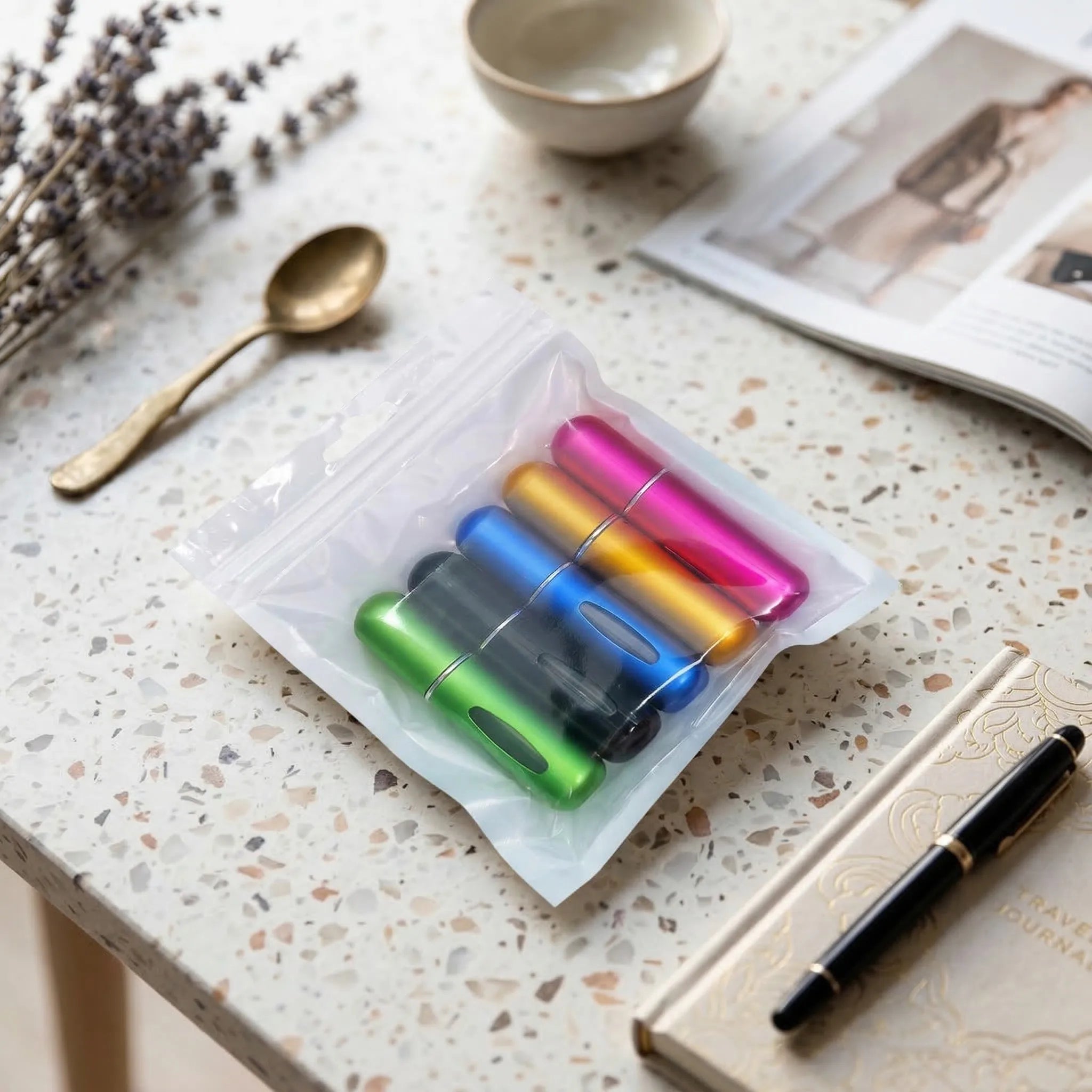 1/5Pcs Travel Perfume Bottle Refillable Portable Mini Atomizer Spray Refill Bottle Women Pocket Dispenser Cologne Sprayer 5ml