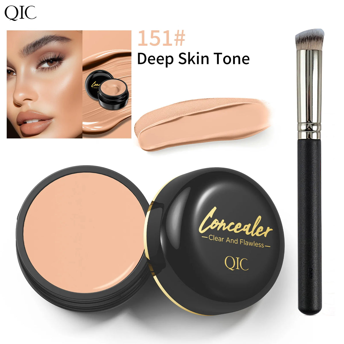 Hydrating Eye Brightening Concealer&Contour Cream-Full Coverage,Long Lasting,Correcting Eye Concealer for a Perfect Look Makeup
