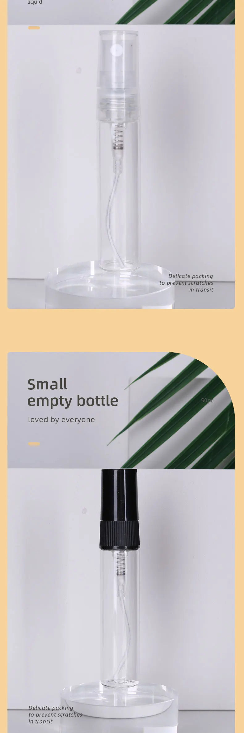 Special sale 50/piece 5ml transparent high quality glass perfume bottle spray bottle mini portable travel sub-bottle