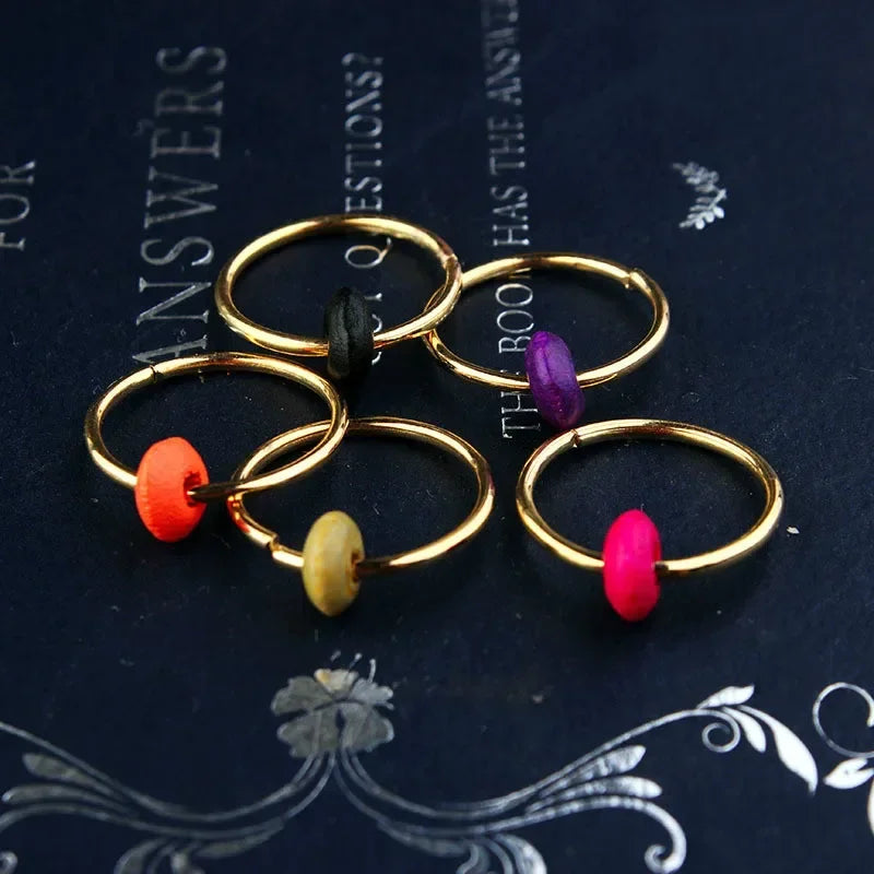 5-8Pcs Metal Hollow Out Hair Ring Accessories,Beads Hair Braid Rings Clips Dread Locks Hair Braiding Metal Cuffs Decoration Gold