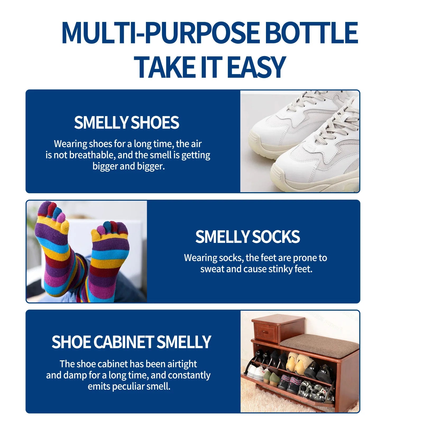 South Moon Shoes Deodorization Spray Antibacterial Antiperspirant Relieve Foot Tinea Beriberi Refresh Shoe Odor Removal Spray