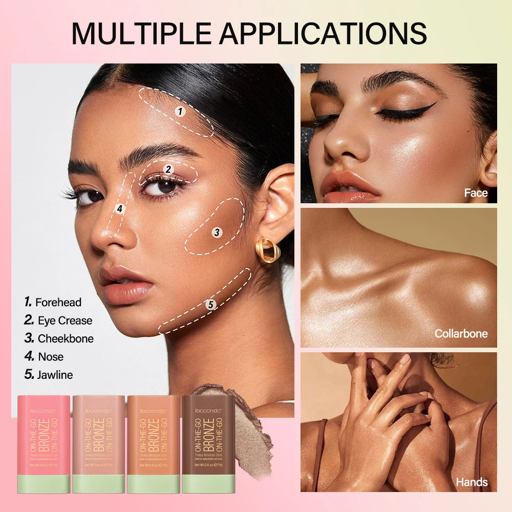 Multi-function Blush Stick Face Makeup Waterproof Easy Color Rouge Blusher Cream Contour Rendering Brightening Contour Makeup