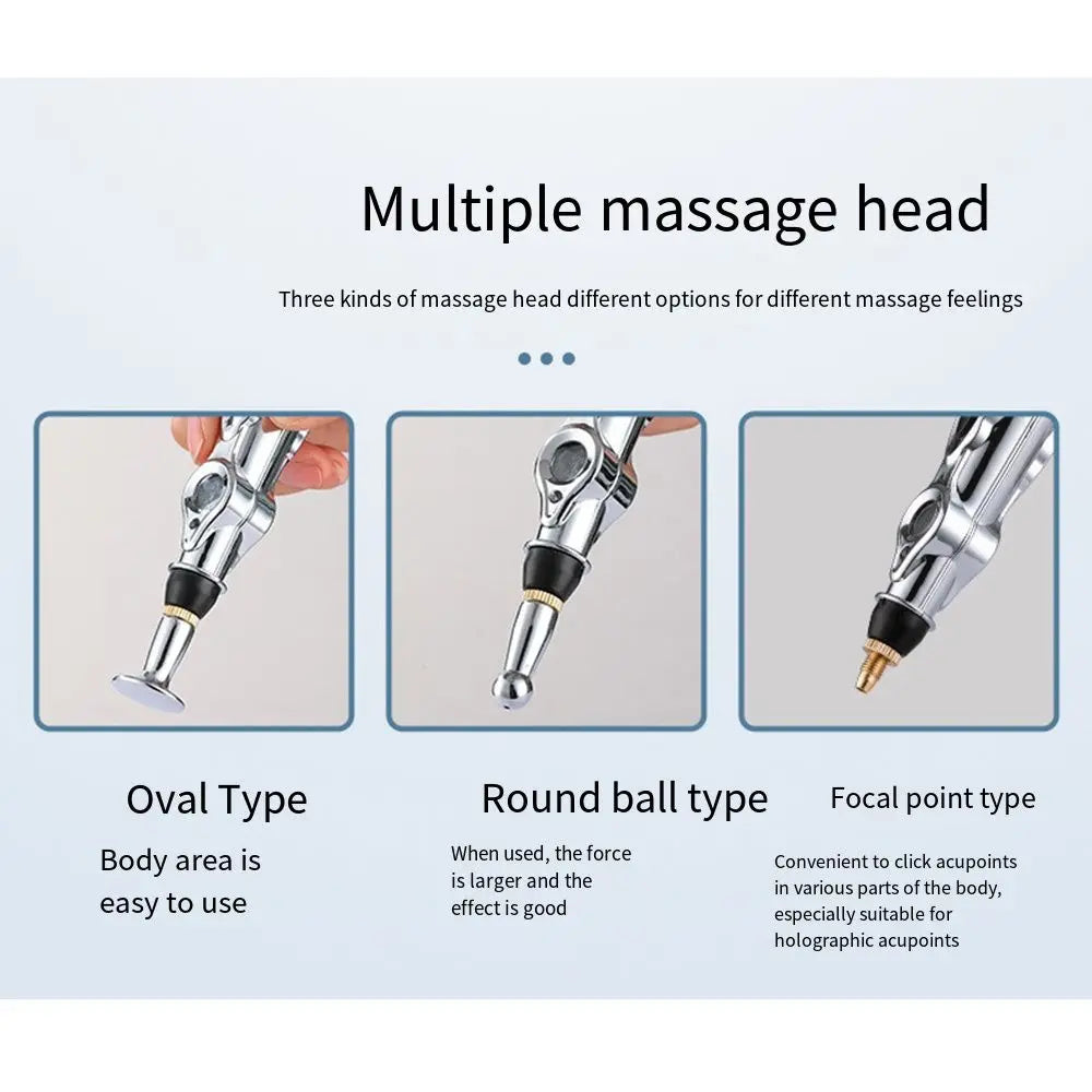 2/3/5 Heads Electronic Acupuncture Pen Safe Acupuncture Electric Massage Pen 9th Gear Meridian Energy Meridian Pen Neck