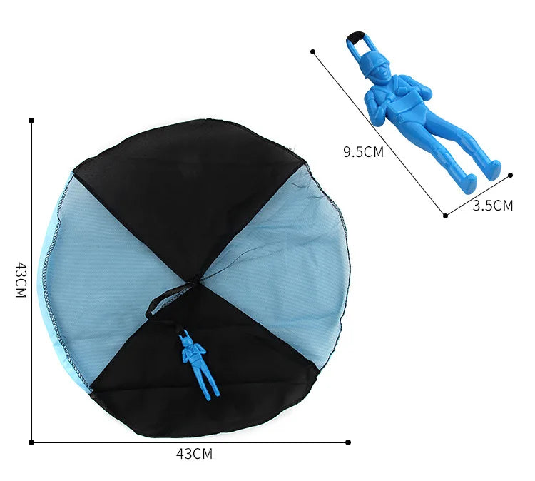 1pcs Hand Throwing Parachute Outdoor Funny Toys Game Play Toys for Fly Parachute Sport with Mini Soldier Toys