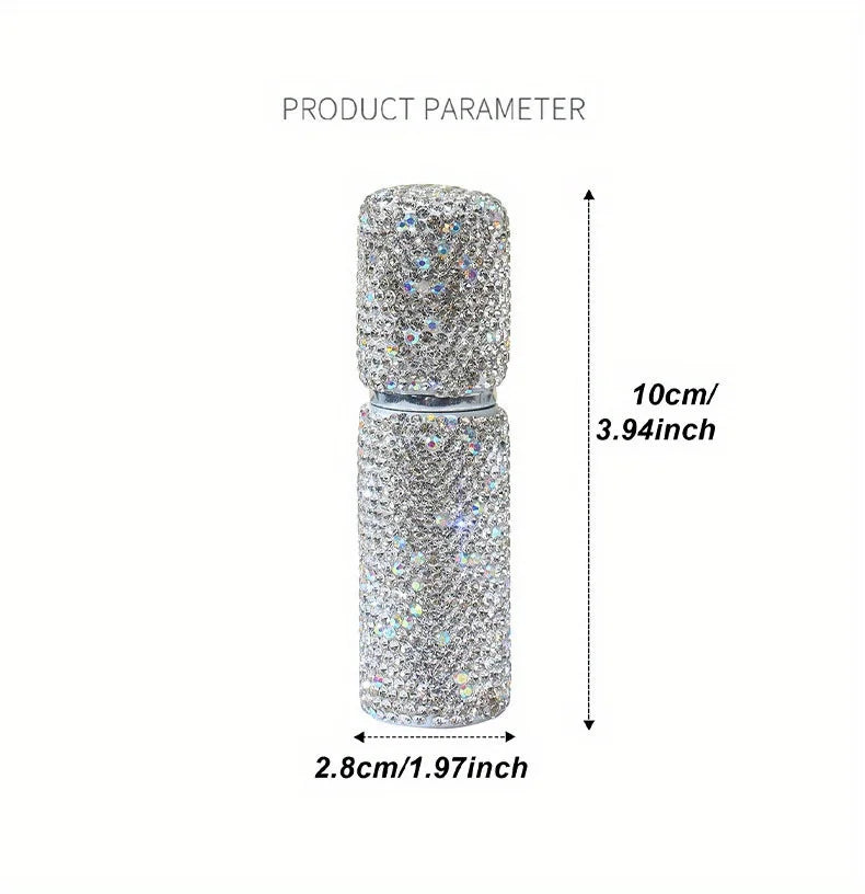 10ml Crystal Perfume Spray Bottle Travel Refillable Bottles Mini Potable Bling Glitter Empty Cosmetic Containers Atomizer Bottle
