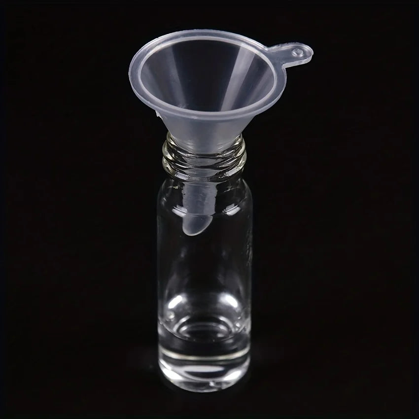 10 Precision Mini Funnels for Lab Bottles, Essential Oils, Perfumes, Flavours, Sand Painting and Powders