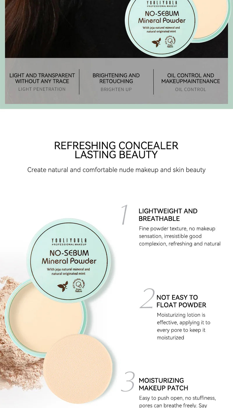 Setting Powder Miracle - Oil Control, Smooth Finish, Non-Cakey, Long-Lasting Wear with Waterproof and Sweat-Resistant Formula