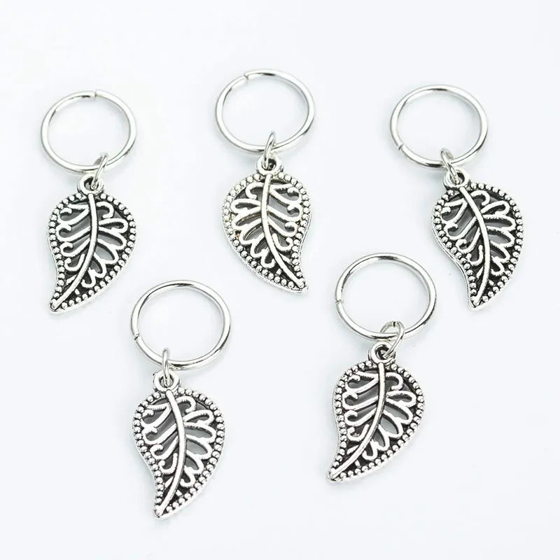 5-8Pcs Metal Hollow Out Hair Ring Accessories,Beads Hair Braid Rings Clips Dread Locks Hair Braiding Metal Cuffs Decoration Gold