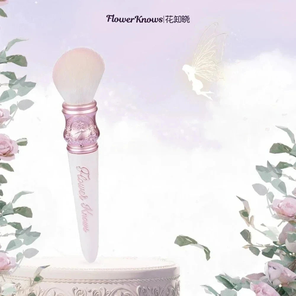 Flower Knows Shell Pearl  Series Blush Brush Wool Loose Powder Highlighter Brushes