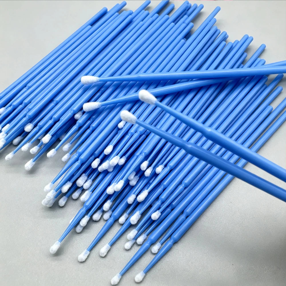 100Pcs Eyelash Cleaning Brush Lash Extension Micro Cotton Swab Individual Eyelashes Microbrush Beauty Makeup Clean Remover Tools