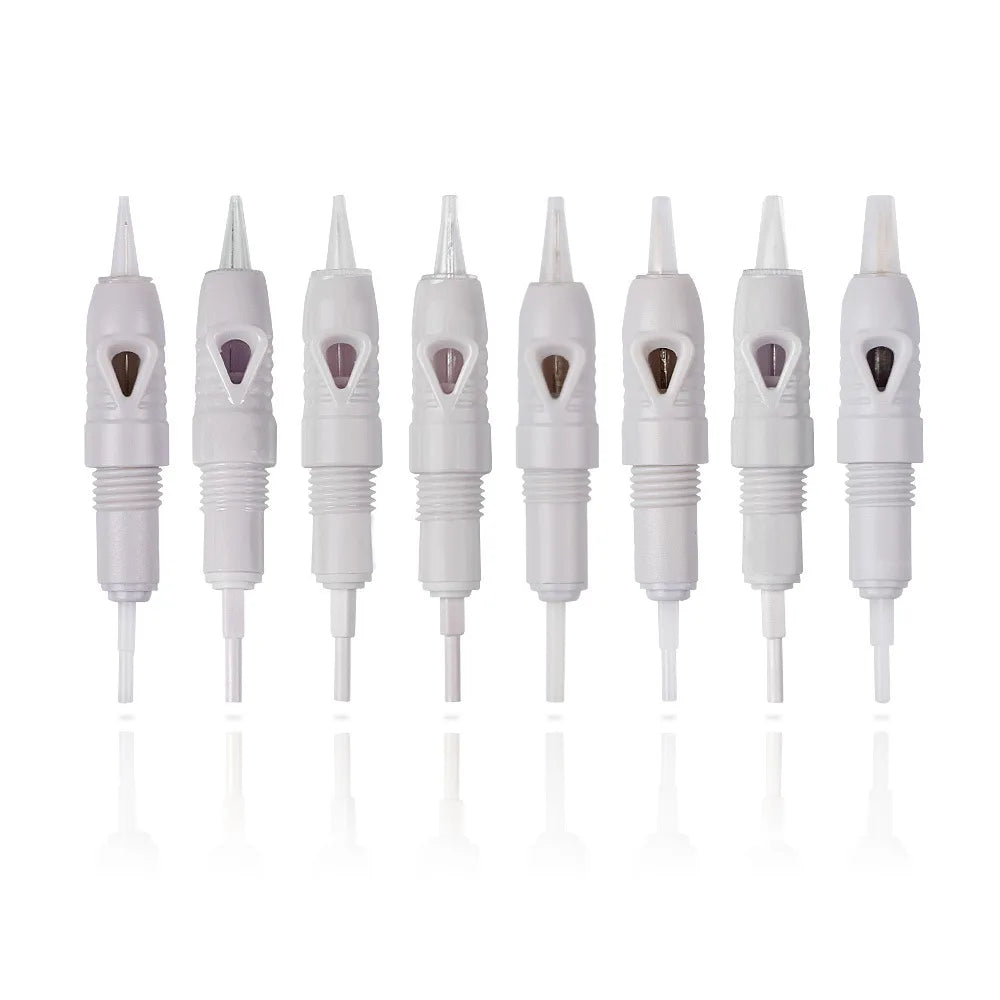10/50/100pcs Microblading Cartridge for Charmant Liberty Permanent Makeup Eyebrow Lips Eyeliner Pen Grey Tattoo Machine Needle