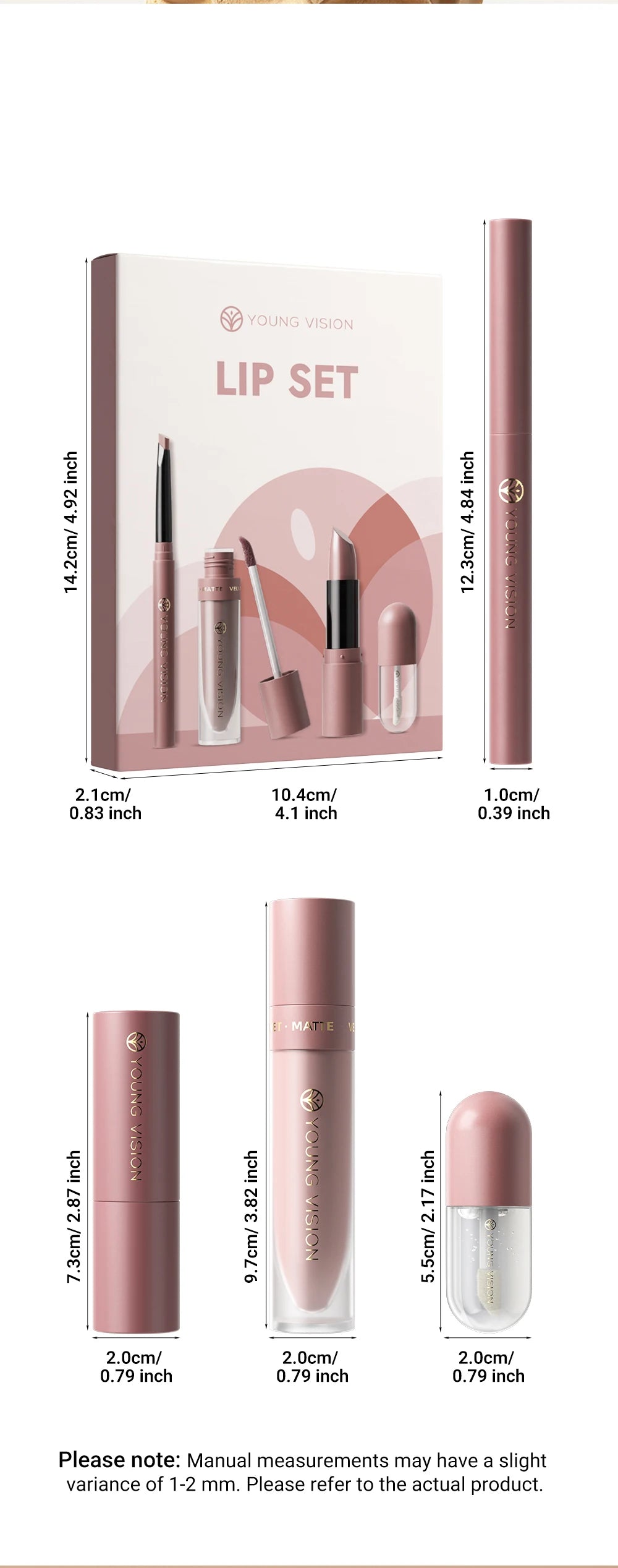 4pcs/10pcs/set Nude Lip Gloss Matte Velvet Lipstick Waterproof Long-lasting  Liquid Lipstick Women Moist Lip Tint