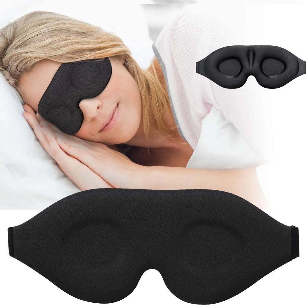 Breathable 3D Adjustable Sleep Mask – Blocks Light, Allows Air Circulation for Eyes, Unisex Comfort Fit