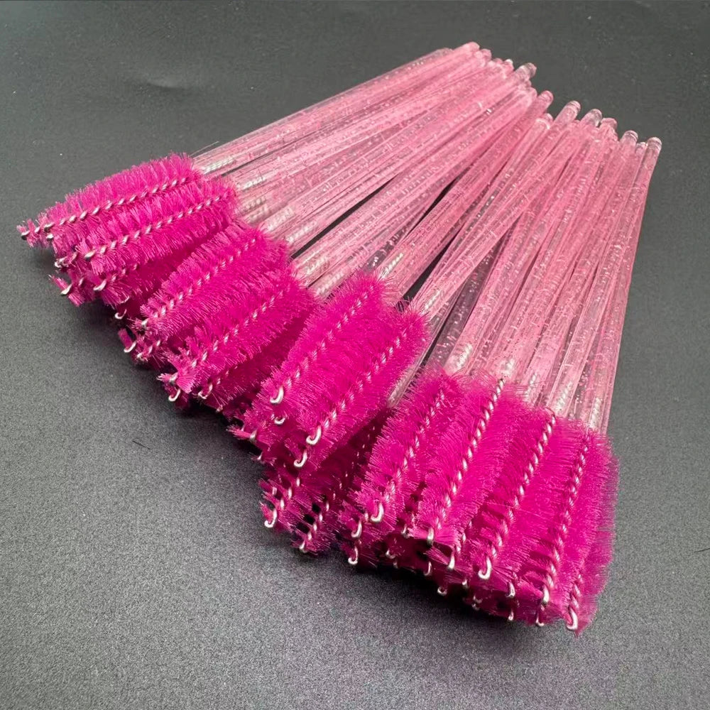 Disposable Crystal Eyelashes Brush Comb 50Pcs Eye Lashes Extension Mascara Wands Makeup Professional Makeup Beauty Tool
