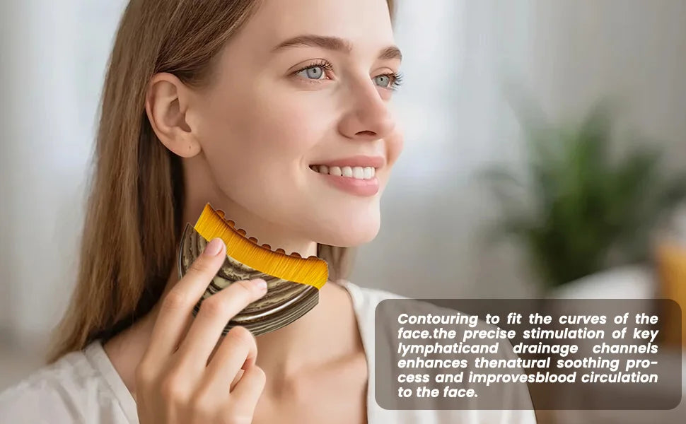 Massager Lymphatic Contour Face Brush Chin Jawline Sculpting Drainage Massager Face Ergonomically Designed Fit Skin Precisely
