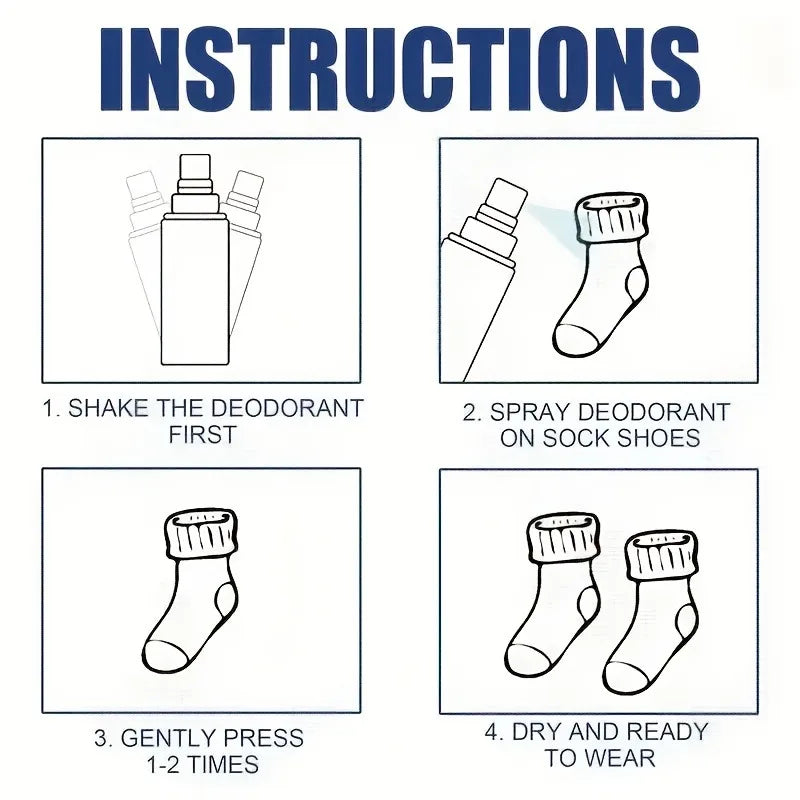 Multifunctional Shoe & Sock Deodorant Spray: Eliminates Odors in Restrooms/Kitchens/Car Interiors, Shoe Cabinet Care