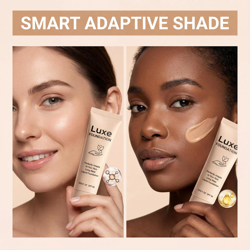 SPF 50 Color Changing Foundation Self Adjusting Adapt Skin Tone Conceal Face Fine Flaws Natural Invisible Skin Pores Makeup Base