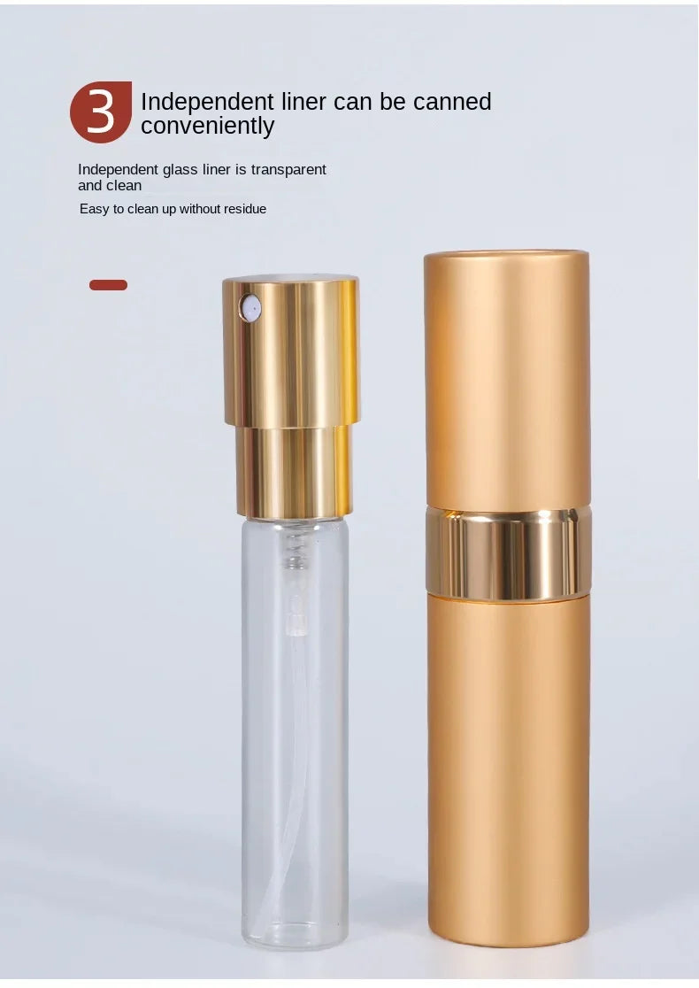 Perfume Refill Bottle 8ml Metal Aluminum Refillable Perfume Bottle Spray Bottle Portable Atomizer Perfume Travel
