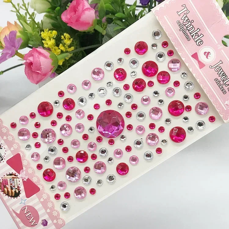 Rhinestone Acrylic Face Decoration Sticker Party Eyes Makeup Crystal Self-adhesive DIY Sticker Girls Face Diamond Tattoo Sticker