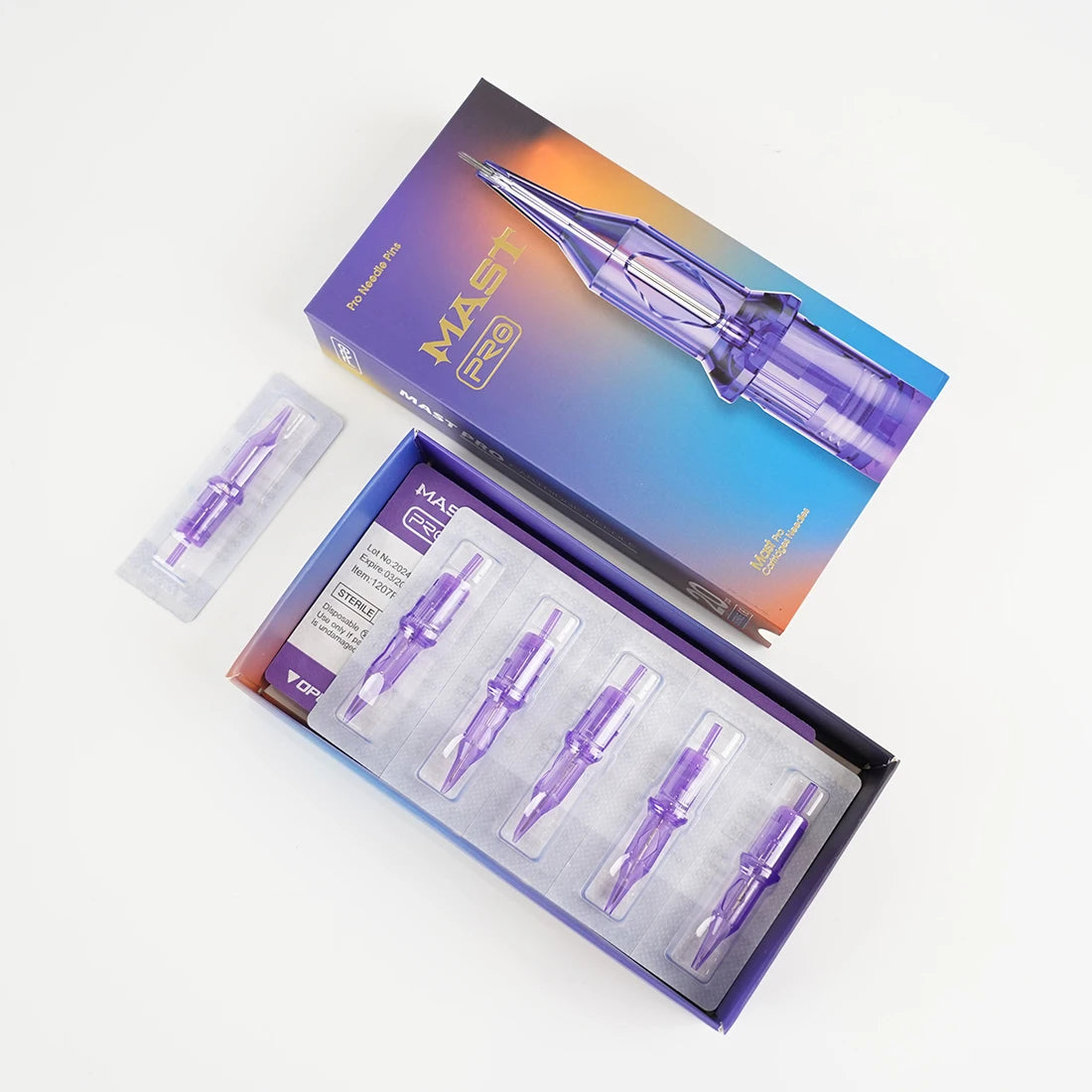 Mast Pro Tattoo Cartridge Needles PMU 1RL 3RL Precision for Tattoo Permanent Makeup Micropigmentation Eyelinver Lips Eyebrows