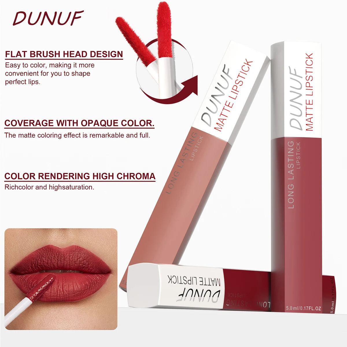 Long-Lasting Lip Gloss Lipstick 8pcs/set: Matte Non-Stick Cup Waterproof Nude Deep Red Mauve Christmas And Valentine's Day Gifts