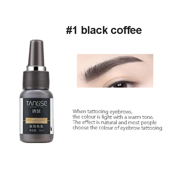 18ml Microblading Pigments Professional Tattoo Ink Set Permanent Makeup Eyebrow Lips Eyeline Tattoo Color Body Beauty Art Tool