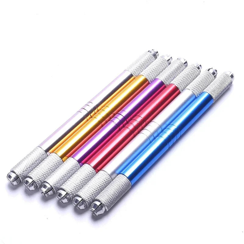 1PC Microblading Double Head Manual Pen Tattoo Machine Needle Blade Permanent Makeup Embroidered Eyebrow Lips Tebori Munsu
