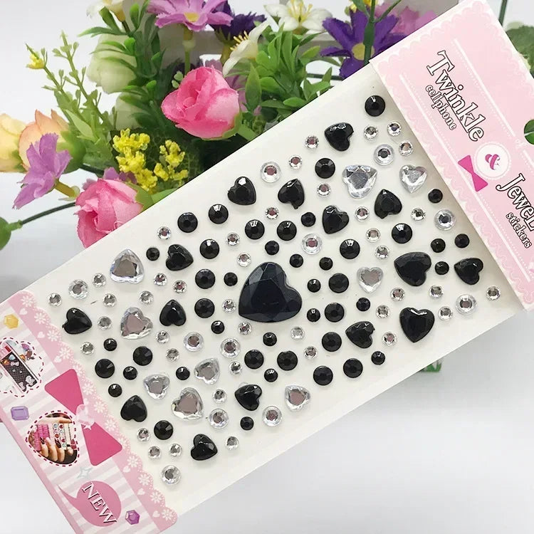 Rhinestone Acrylic Face Decoration Sticker Party Eyes Makeup Crystal Self-adhesive DIY Sticker Girls Face Diamond Tattoo Sticker
