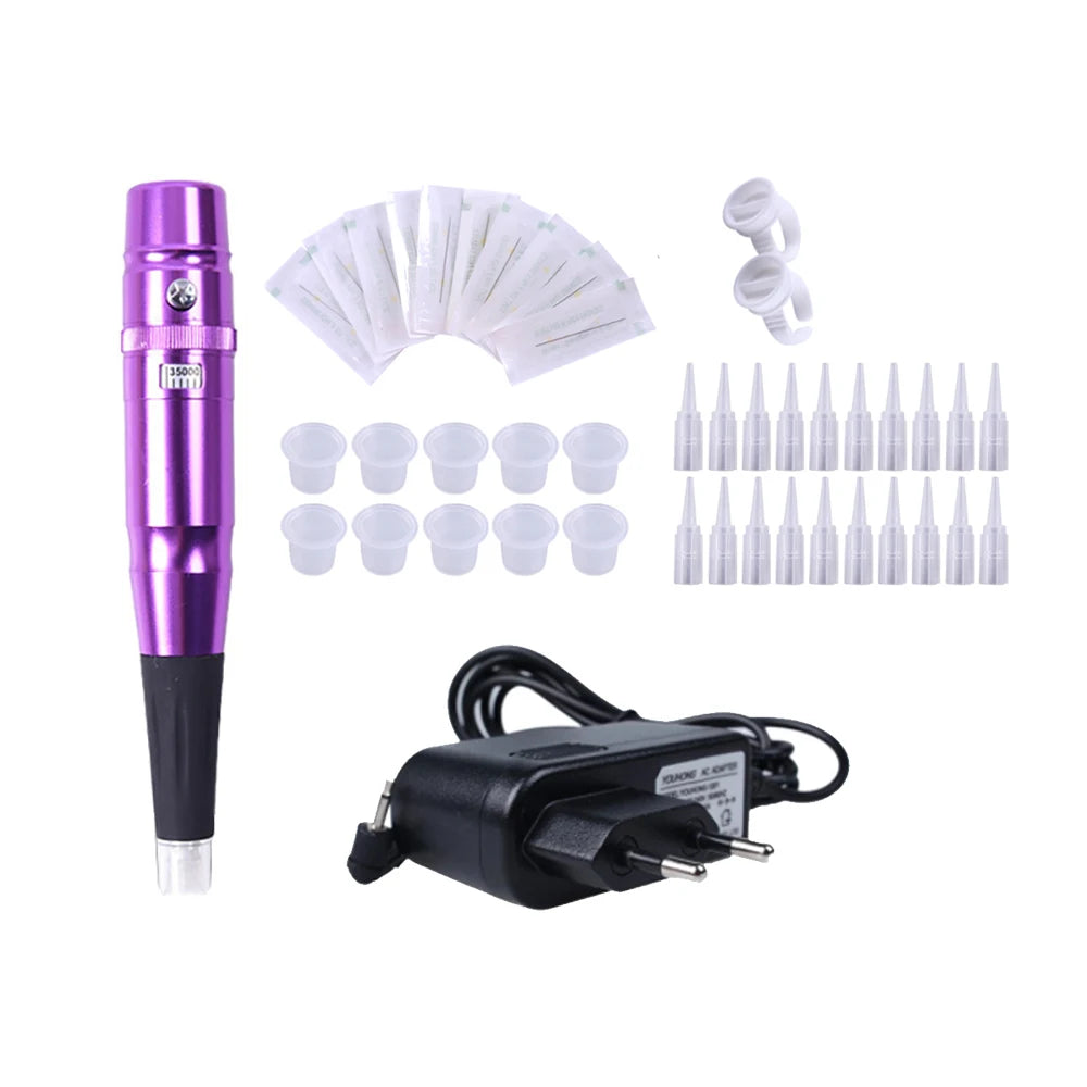 Permanent Makeup Machine Rotary Tattoo Machines Pen Semi-PMU Pens Eyebrow Lip Piercing Gun Tatuagem Microblading Supplies Kit