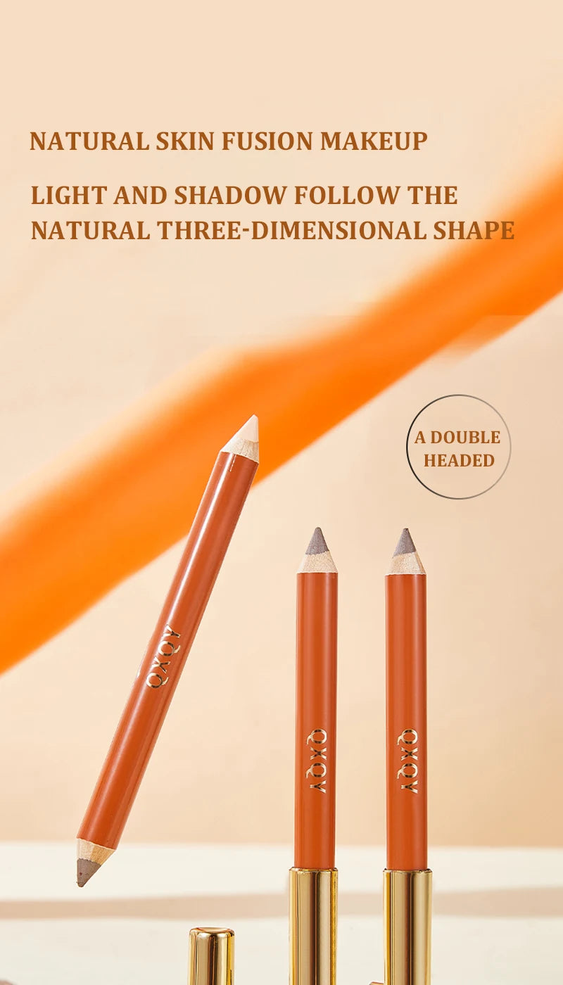 Three dimensional Fine Double Head Contour Pen to Lighten Tear Hole Natural Touch Nose Shadow Contour Holding Highlighter