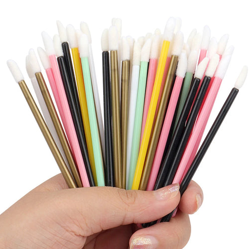 100Pcs Disposable Lip Brush Eyelash Extension Makeup Brushes Lash Extension Mascara Applicator Lipstick Wands Cosmetic Tools