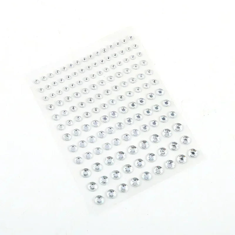 Rhinestone Acrylic Face Decoration Sticker Party Eyes Makeup Crystal Self-adhesive DIY Sticker Girls Face Diamond Tattoo Sticker