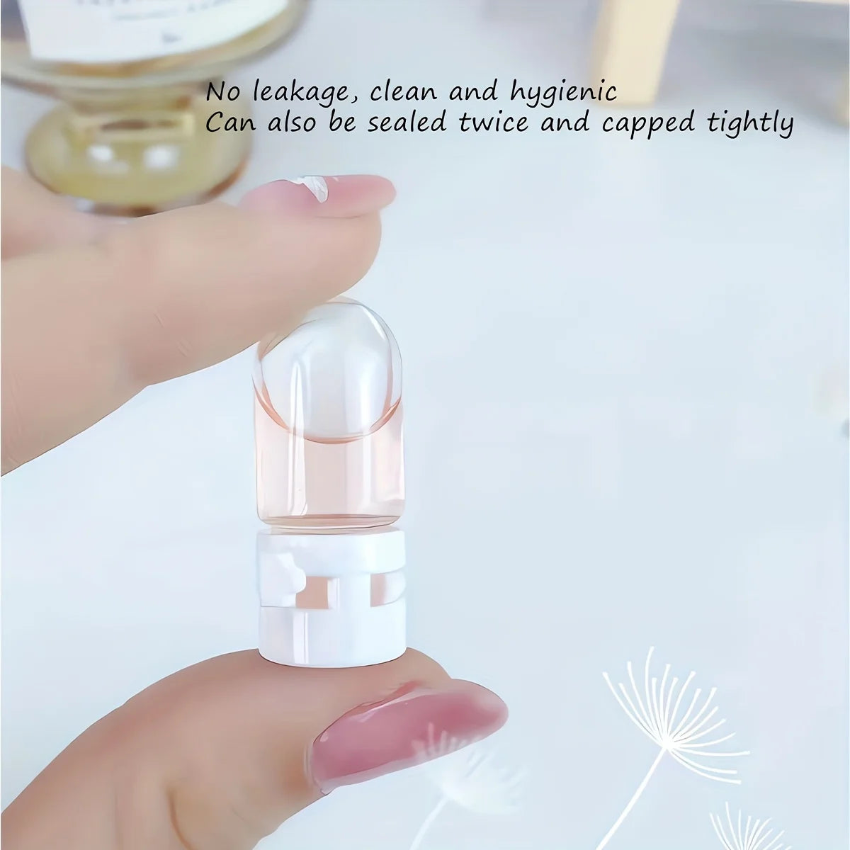 10pcs Clear Leak-Proof Travel Bottle for Makeup Remover & Lotion, Portable Dispenser with Flip-Top Essence Bottled Separately